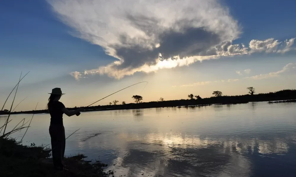 Fly Fishing golden dorado Corriente river Estancia don Joaquin Corrientes argentina