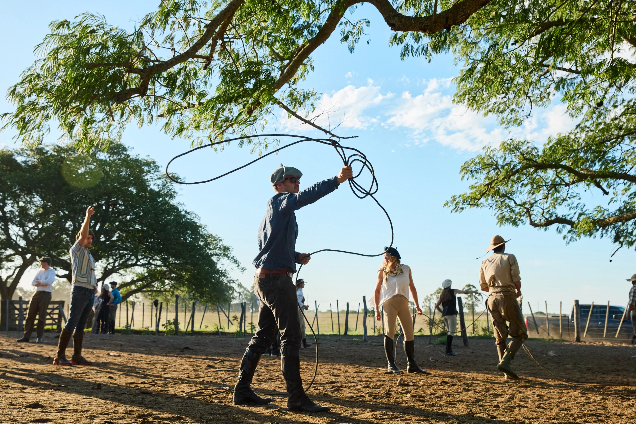 Authentic Gaucho rural activities lasso cattle herding Estancia don Joaquin Corrientes argentina